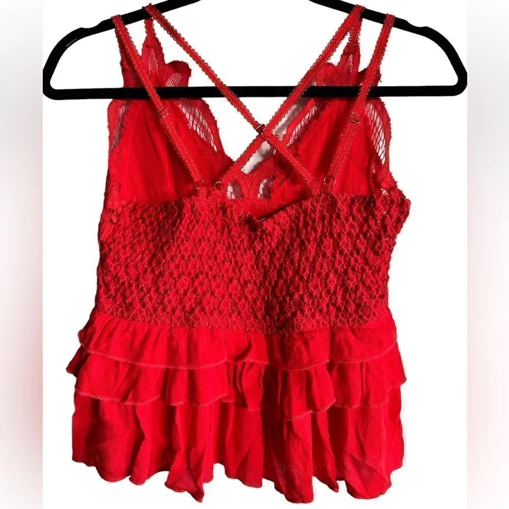 NWT - Women’s Red Bralette Tank Top - Size Small